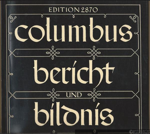  - Columbus. Bericht und Bildnis (= Edition Schott 2870). Klavierauszug.