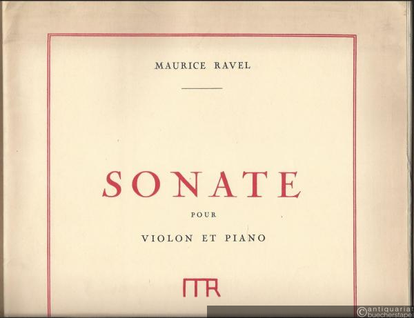  - Sonate pour Violon et Piano.