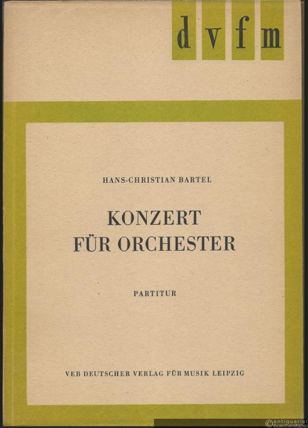  - Konzert für Orchester (= DVfM 1629). Partitur.