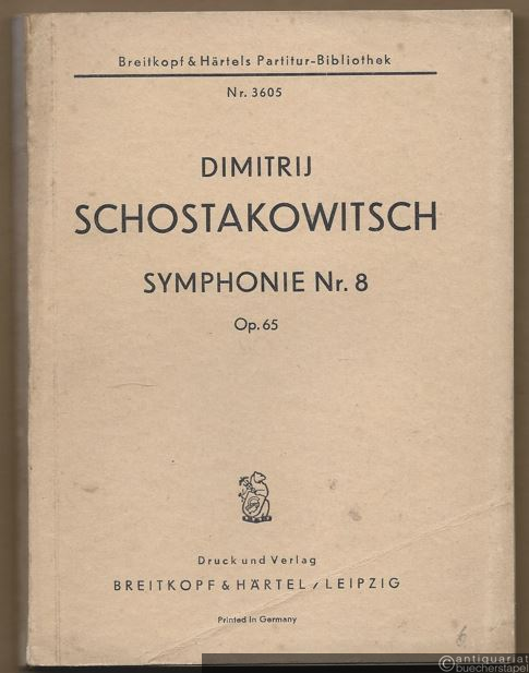  - Symphonie Nr. 8, op. 65 (= Breitkopf & Härtels Partitur-Bibliothek, Nr. 3605).