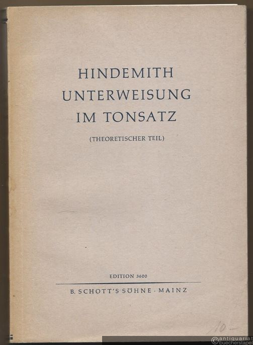  - Unterweisung im Tonsatz. I Theoretischer Teil (= Edition Schott, Nr. 3600).