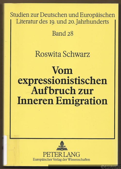  - Vom expressionistischen Aufbruch zur Inneren Emigration. Günther Weisenborns weltanschauliche und künstlerische Entwicklung in der Weimarer Republik und im Dritten Reich (= Studien zur Deutschen und Europäischen Literatur des 19. und 20. Jahrhunderts, Band 28).