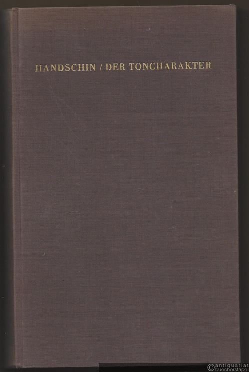  - Der Toncharakter. Eine Einführung in die Tonpsychologie.