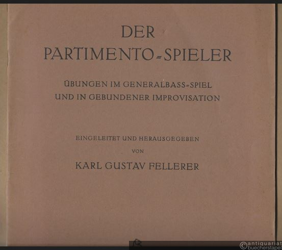  - Der Partimento-Spieler. Übungen im Generalbass-Spiel und in gebundener Improvisation (= Edition Breitkopf, Nr. 5723).