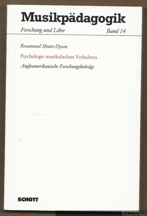  - Psychologie musikalischen Verhaltens. Angloamerikanische Forschungsbeiträge (= Musikpädagogik. Forschung und Lehre, Band 14).