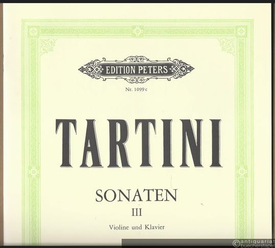  - Sonaten für Violine und Klavier, Band III (= Edition Peters, Nr. 1099c). Violine und Klavier.