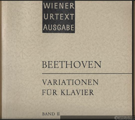  - Variationen für Klavier, Band II (= Universal-Edition, No. 13320). Wiener Urtext Ausgabe.