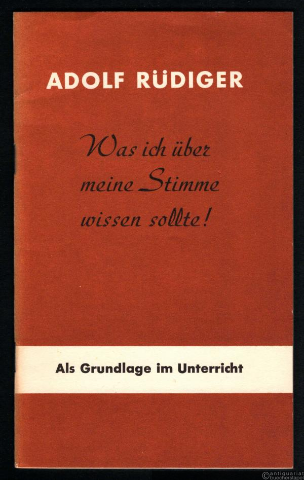 - Was ich über meine Stimme wissen sollte! Als Grundlage im Unterricht.