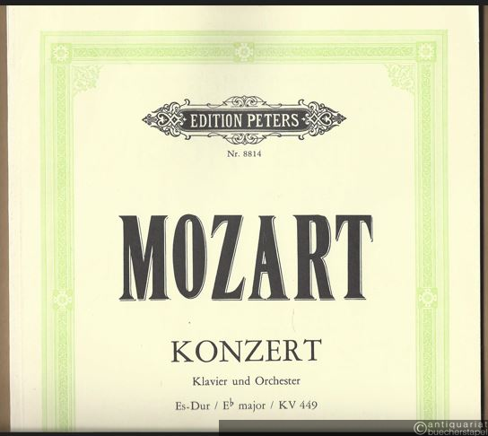  - Konzert für Klavier und Orchester Es-Dur Nr. 14, KV 449 (= Edition Peters, Nr. 8814). Urtext. Ausgabe für 2 Klaviere.