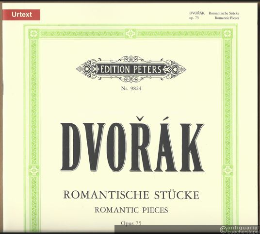  - Romantische Stücke für Violine und Klavier, Opus 75 (= Edition Peters, Nr. 9824). Urtext.