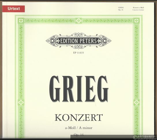  - Konzert a-Moll / A minor Op. 16 für Klavier und Orchester / for Piano and Orchestra (= Edition Peters, Nr. 11435). Urtext. Ausgabe für zwei Klaviere.
