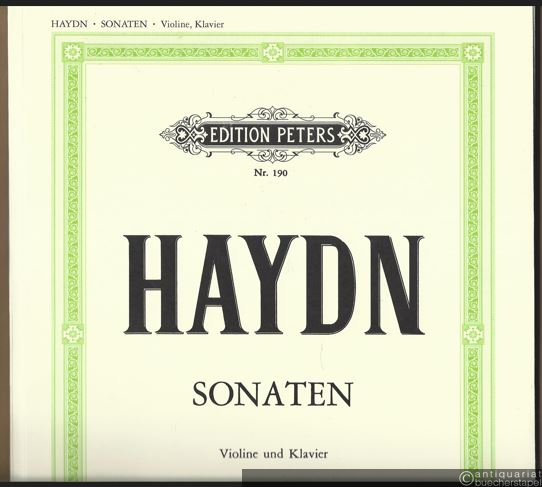  - Sonaten für Violine und Klavier (= Edition Peters, Nr. 190).