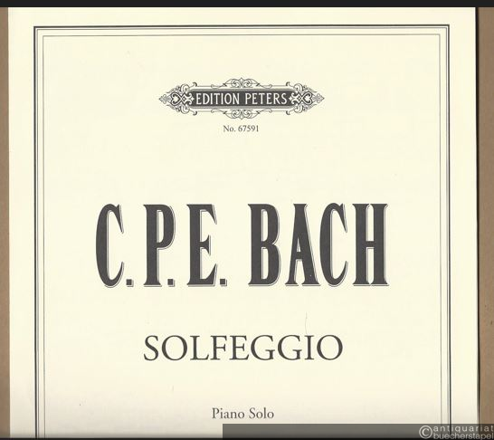  - Solfeggio (= Edition Peters, No. 67591). Piano solo.