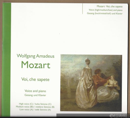  - Voi, che sapete (from the Marriage of Figaro) (= Edition Peters, Nr. 72044). Voice and Piano. High voice (C) / Medium voice (Bb) / Low voice (A).