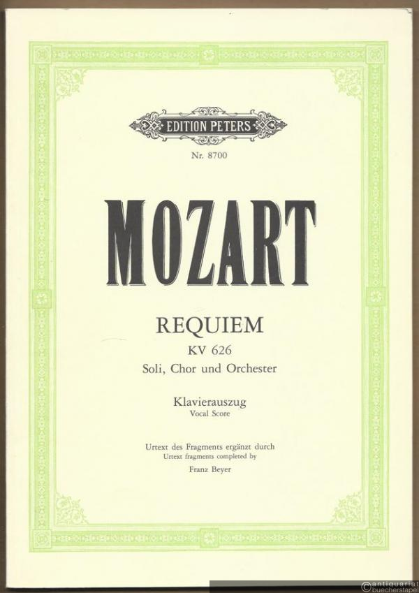  - Requiem für vier Solostimmen, Chor und Orchester KV 626 (= Edition Peters, Nr. 8700). Klavierauszug / Vocal Score.