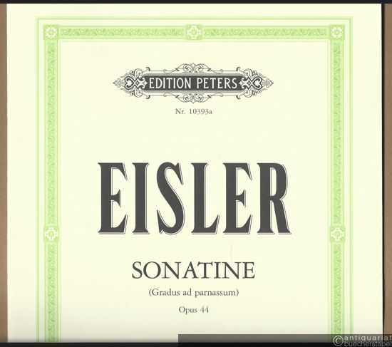  - Sonatine (Gradus ad parnassum) für Klavier / for Piano Opus 44 (= Edition Peters, Nr. 10393a). Klavier.