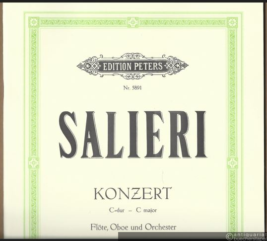  - Konzert C-Dur für Flöte, Oboe und Orchester (= Edition Peters, Nr. 5891). Ausgabe mit Klavier.