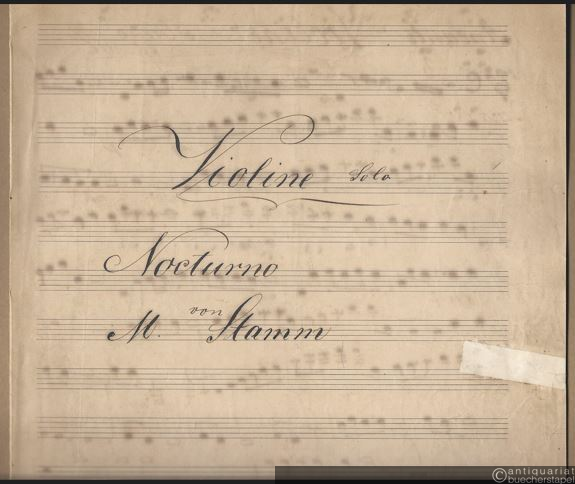  - Nocturno von M. Stamm. Violine Solo.