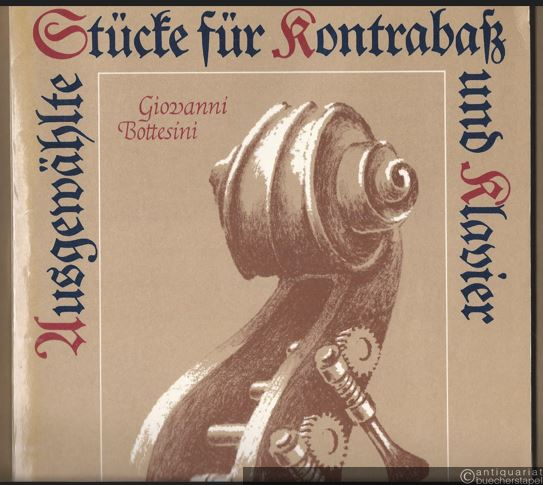  - Ausgewählte Stücke für Kontrabaß und Klavier (= DVfM 32093). Klavierpartitur u. Kontrabaß-Solostimme.