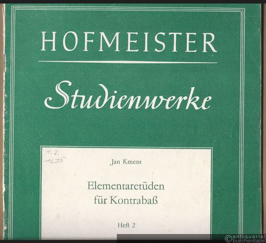  - Elementaretüden für Kontrabaß. Heft 2 (= Hofmeister Studienwerke, 7180).