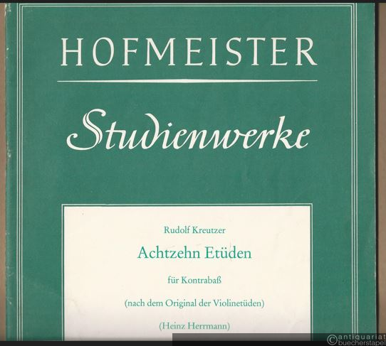  - Achtzehn Etüden nach dem Original der Violinetüden (= Hofmeister Studienwerke, 7106).