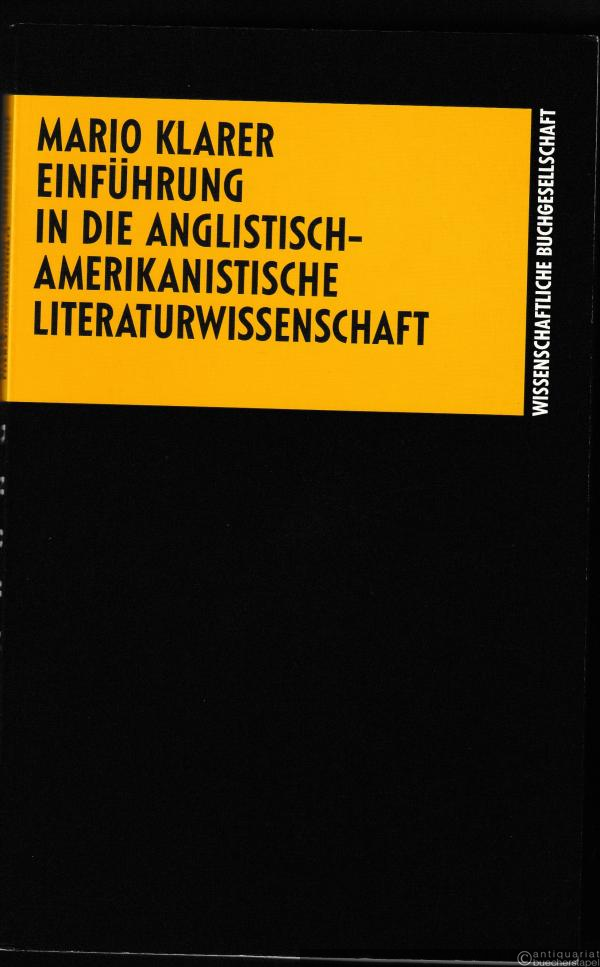 - Einführung in die anglistisch-amerikanistische Literaturwissenschaft (= Anglistik und Amerikanistik).