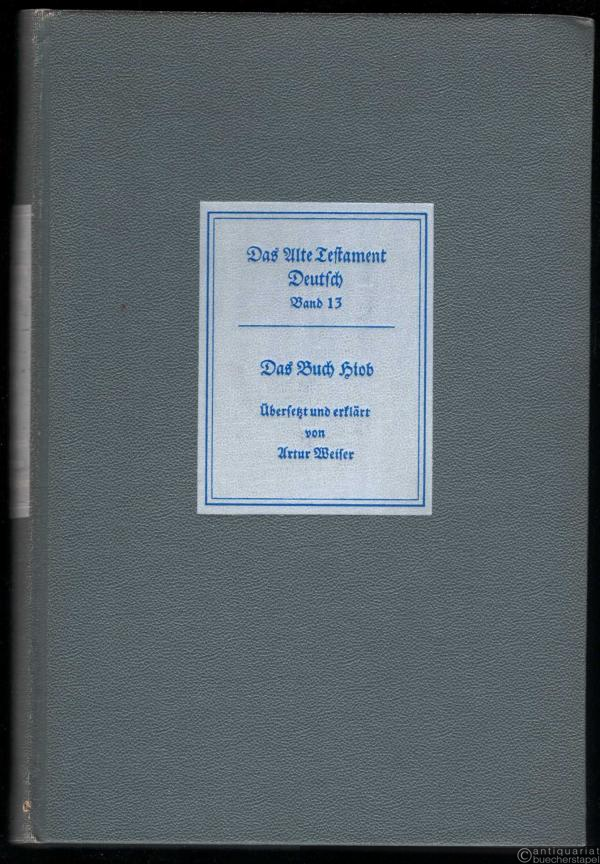  - Das Buch Hiob (= Das Alte Testament Deutsch. Neues Göttinger Bibelwerk, Teilband 13).