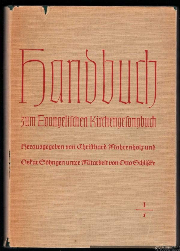  - Handbuch zum Evangelischen Kirchengesangbuch. Wort- und Sachkonkordanz (= Band I, Erster Teil).