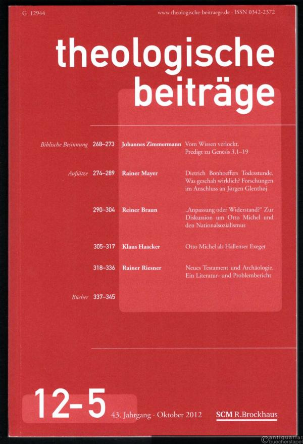  - Theologische Beiträge, 43. Jahrgang, 12-5.