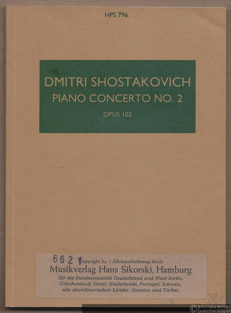  - Piano Concerto No. 2, Opus 102 (= Hawkes Pocket Scores, No. 796).
