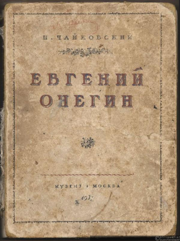  - Evgenij Onegin / Eugen Onegin [Klavierauszug].