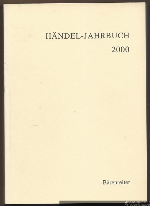  - Händel-Jahrbuch. 46. Jahrgang 2000.