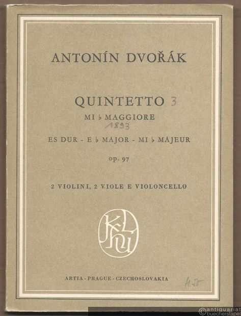  - Kvintet Es Dur / Quintet Eb major / Quintett Es-Dur / Quintette mi b majeur op. 97. Miniature Score.