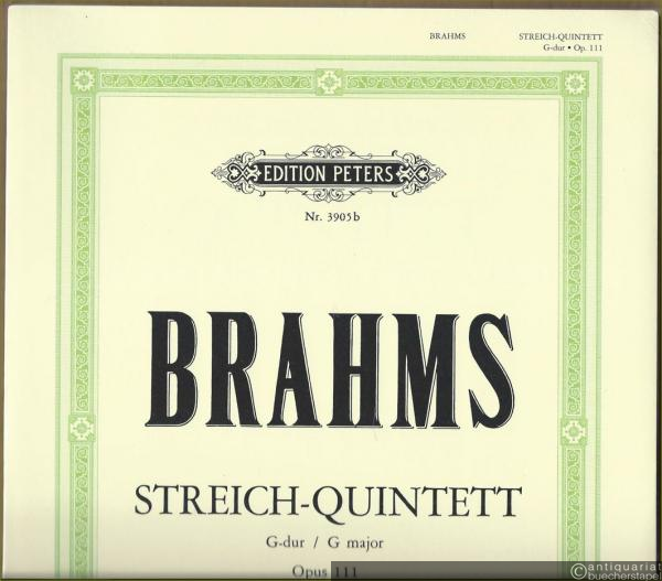 - Streich-Quintett G-Dur / G major, Op. 111 (= Edition Peters, Nr. 3905b). Vollst. Stimmensatz.