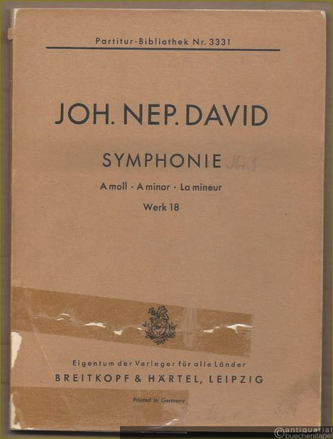  - Symphonie A moll - A minor - La mineur, Werk 18 (= Breitkopf & Härtels Partitur-Bibliothek, Nr. 3331).
