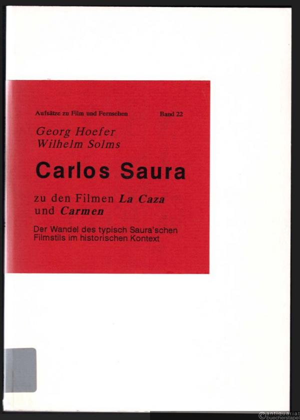  - Carlos Saura zu den Filmen La Caza und Carmen. Der Wandel des typisch Saura'schen Filmstils im historischen Kontext (= Aufsätze zu Film und Fernsehen, Band 22).