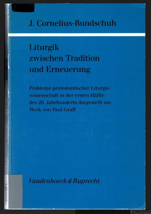  - Liturgik zwischen Tradition und Erneuerung. Probleme protestantischer Liturgiewissenschaft in der ersten Hälfte des 20 Jahrhunderts dargestellt am Werk von Paul Graff (= Veröffentlichungen der evangelischen Gesellschaft für Liturgieforschung, Heft 23).