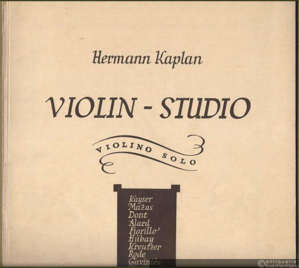  - Violin-Studio. Etüden-Auswahl für Geige (= Universal-Edition No. 10540). Violino solo.