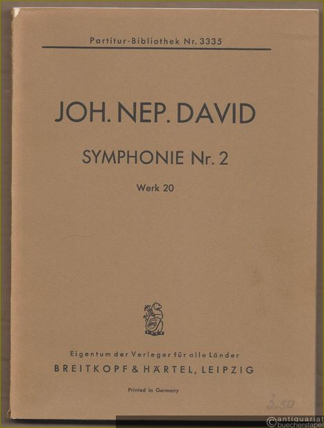  - Symphonie Nr. 2, Werk 20 (= Partitur-Bibliothek, Nr. 3335).