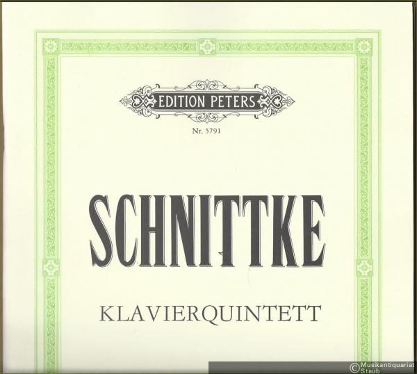  - Quintett für Klavier, zwei Violinen, Viola und Violoncello (1972/76) (= Edition Peters, Nr. 5791). Partitur, Stimmen.