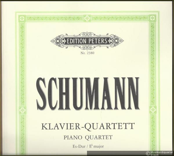  - Quartett Es-Dur für Klavier, Violine, Viola und Violoncello, Opus 46 (= Edition Peters, Nr. 2380). Partitur, Stimmen.