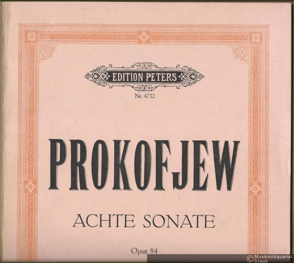  - Achte Sonate Opus 84 (= Edition Peters, Nr. 4732). Klavier zu 2 Händen.
