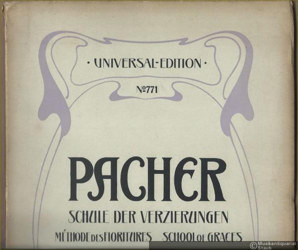  - Theoretisch-praktische Schule der Verzierungen (mit besonderer Berücksichtigung der Ausbildung des Trillers) aus "Der Pianist der guten Schule" Op. 75 (= Universal-Edition, No. 771). Piano solo.
