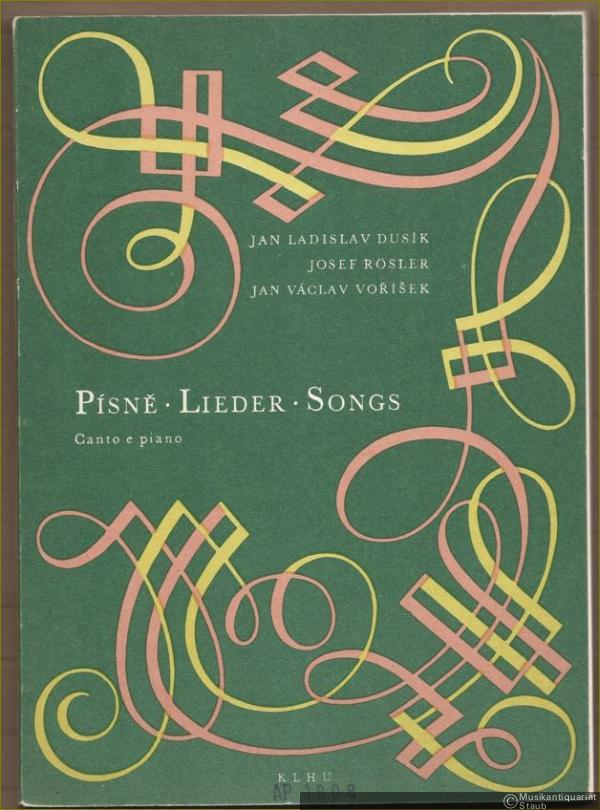  - Pisne - Lieder - Songs. Canto e piano.