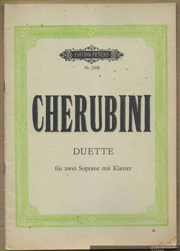  - Duette für zwei Soprane mit Begleitung des Pianoforte oder der Harfe (= Edition Peters, Nr. 2108).