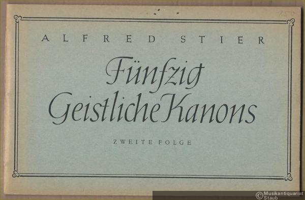  - Fünfzig geistliche Kanons. Zweite Folge.
