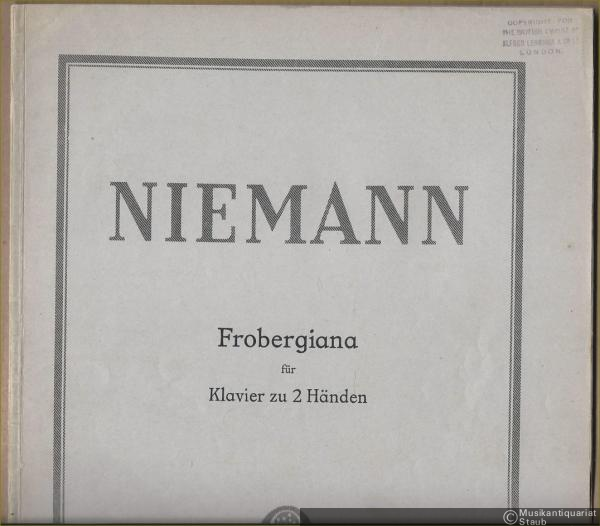  - Frobergiana für Klavier zu 2 Händen (= Edition Simrock, Nr. 397).