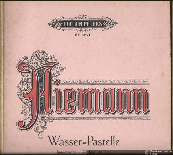  - Wasser-Pastelle, Opus 122. Drei Stücke für Klavier zu 2 Händen / Impressions / Au bord de l'eau (= Edition Peters, Nr. 4271).