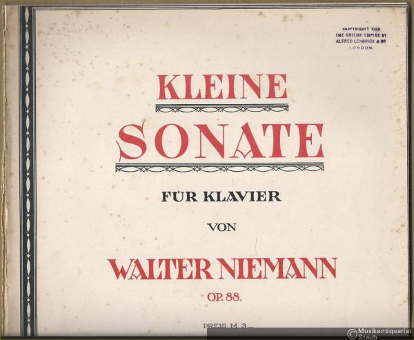  - Kleine Sonatine für Klavier, Op. 88.