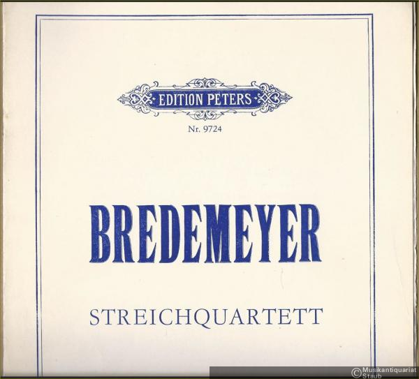  - Streichquartett (1968) (= Edition Peters, Nr. 9724). Spielpartitur.